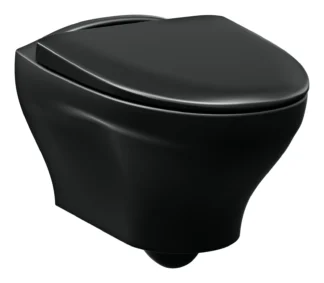 Wc-istuin, seinä GUSTAVSBERG Estetic Mattamusta sis. SC&QR kannen