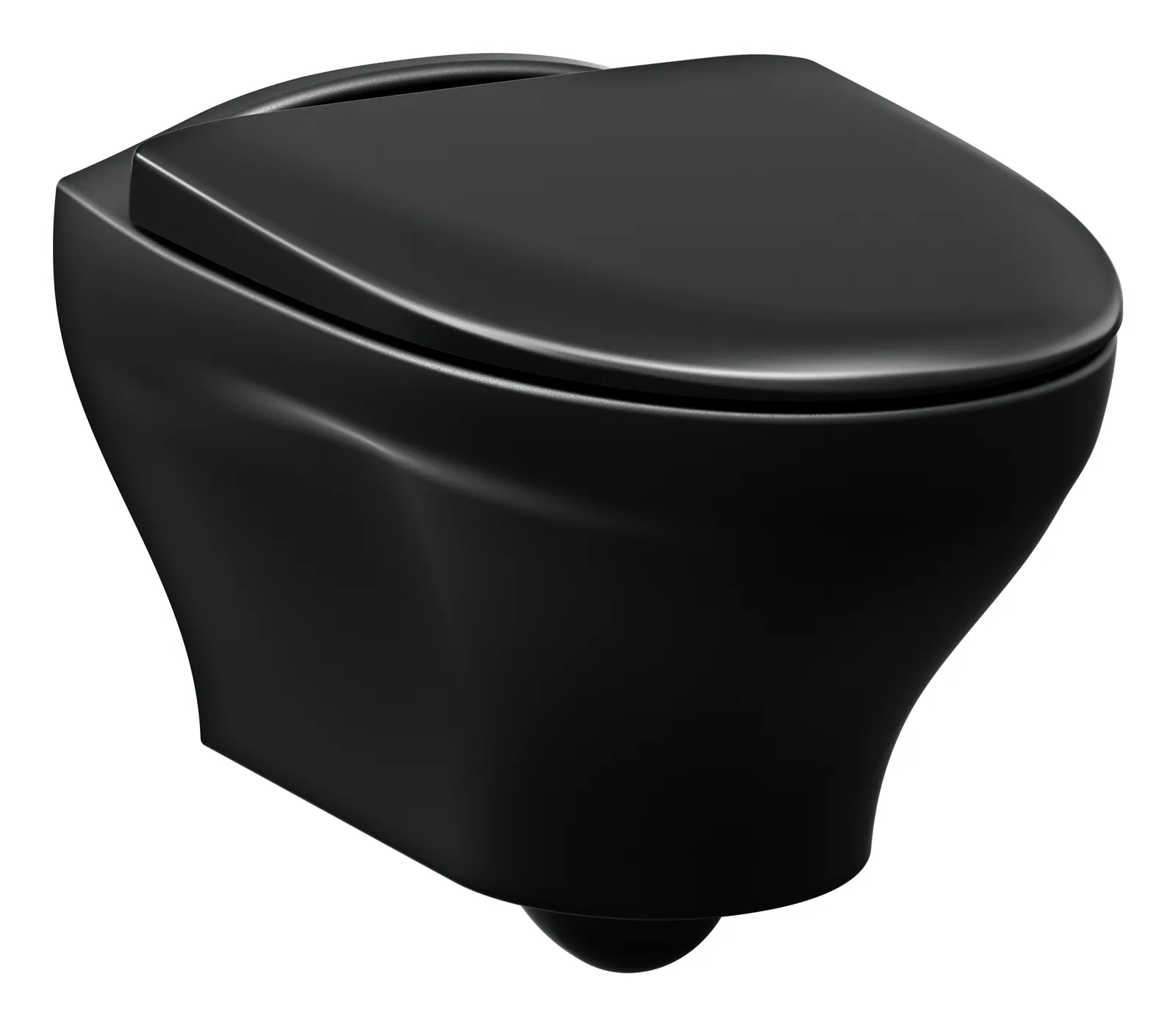 Wc-istuin, seinä GUSTAVSBERG Estetic Mattamusta sis. SC&QR kannen