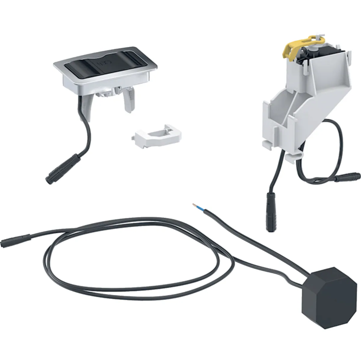 Huuhtelupainike, elektroninen IDO Glow 230V, 2-H, kromattu