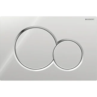 Huuhtelupainike, mekaaninen Geberit Sigma01 Round, kromattu