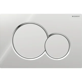 Huuhtelupainike, mekaaninen Geberit Sigma01 Round, kromattu/mattakromattu