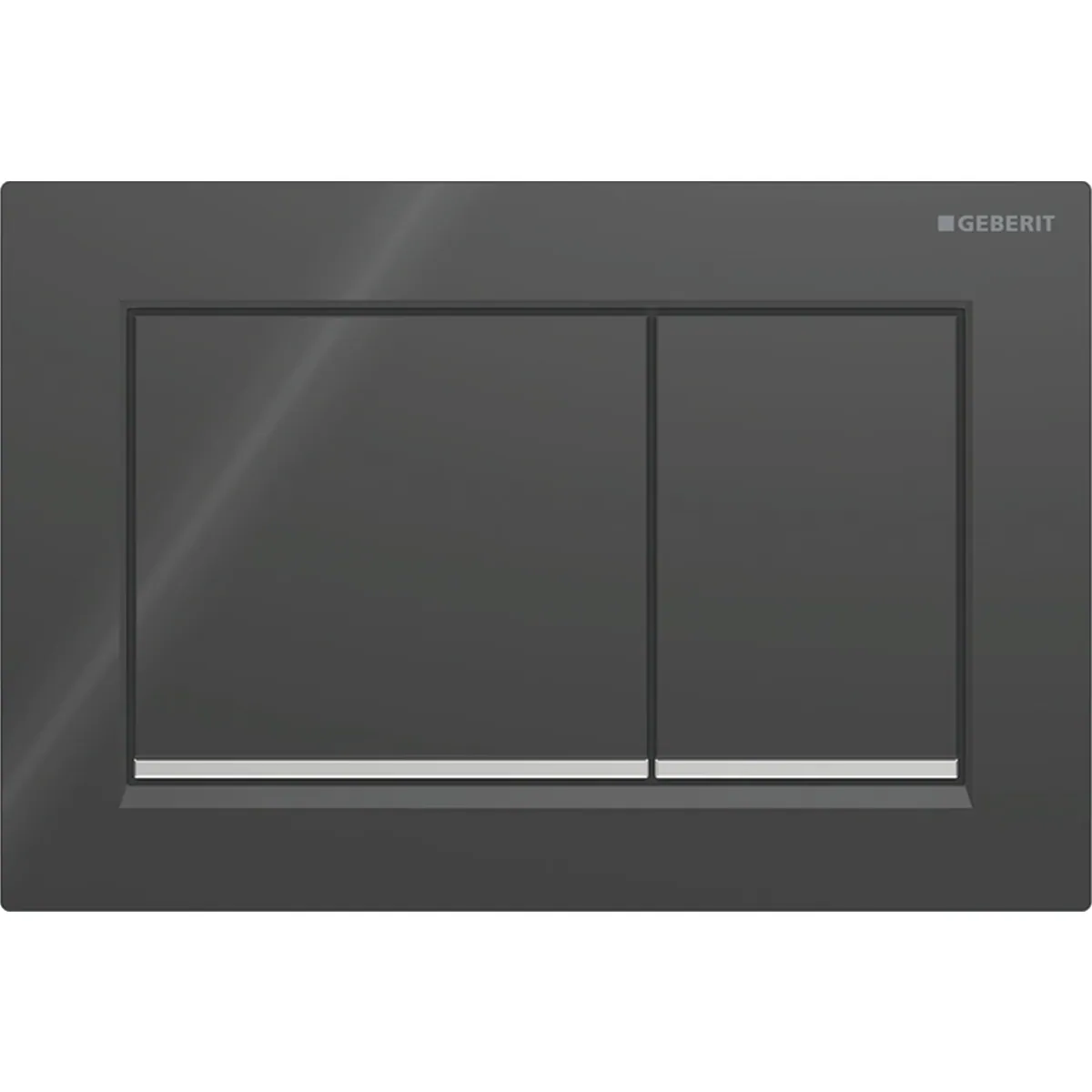 Huuhtelupainike, mekaaninen Geberit Omega20 Square, musta/kromattu