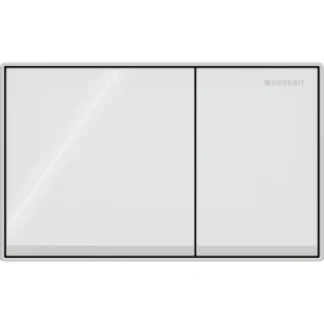 Huuhtelupainike, mekaaninen Geberit Omega60 Square, valkoinen/kromattu