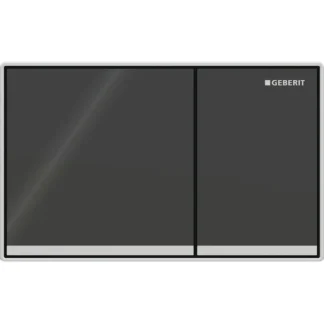 Huuhtelupainike, mekaaninen Geberit Omega60 Square, musta/kromattu