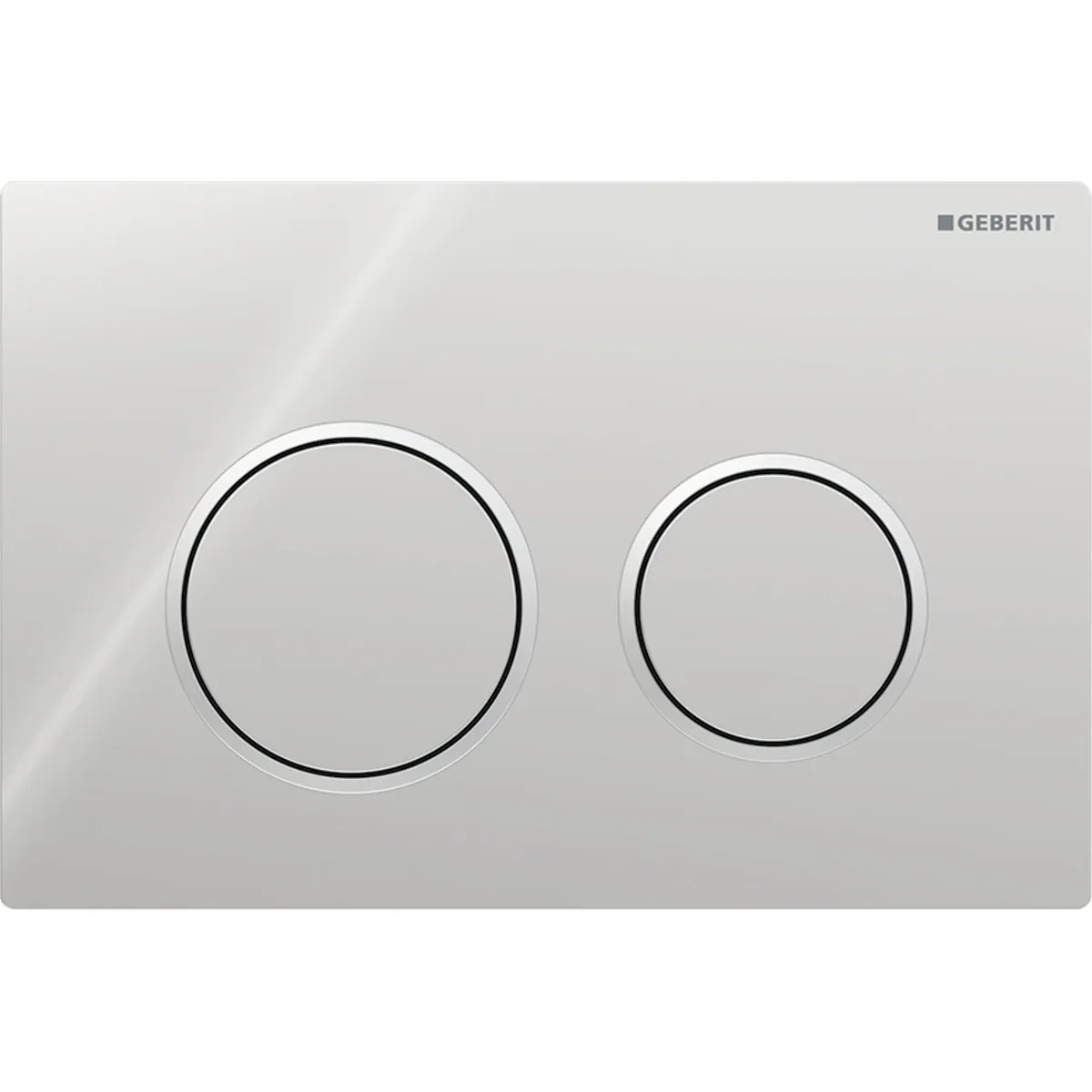 Huuhtelupainike, mekaaninen Geberit Omega20 Round, kromattu/mattakromattu