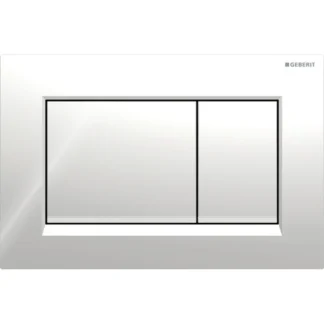 Huuhtelupainike, mekaaninen Geberit Sigma20 Square, kromattu/mattakromattu