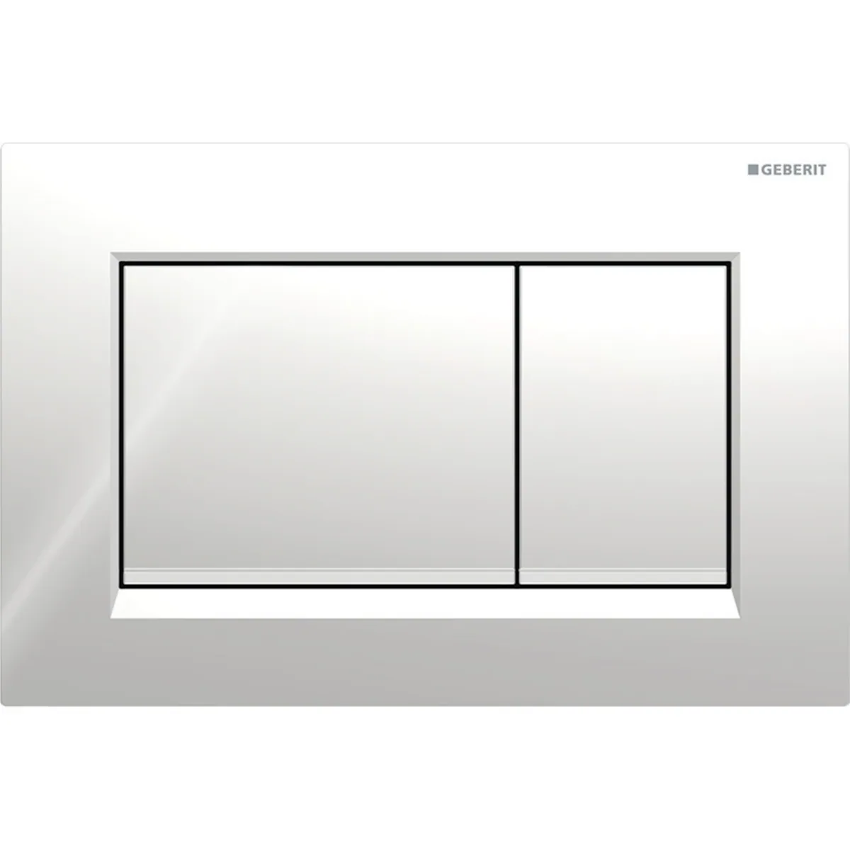 Huuhtelupainike, mekaaninen Geberit Sigma20 Square, kromattu/mattakromattu
