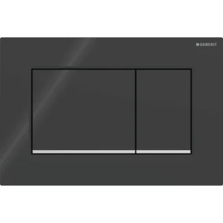 Huuhtelupainike, mekaaninen Geberit Sigma20 Square, musta/kromattu