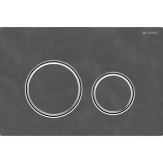 Huuhtelupainike, mekaaninen Geberit Sigma50 Round, kromattu/liuskekivi