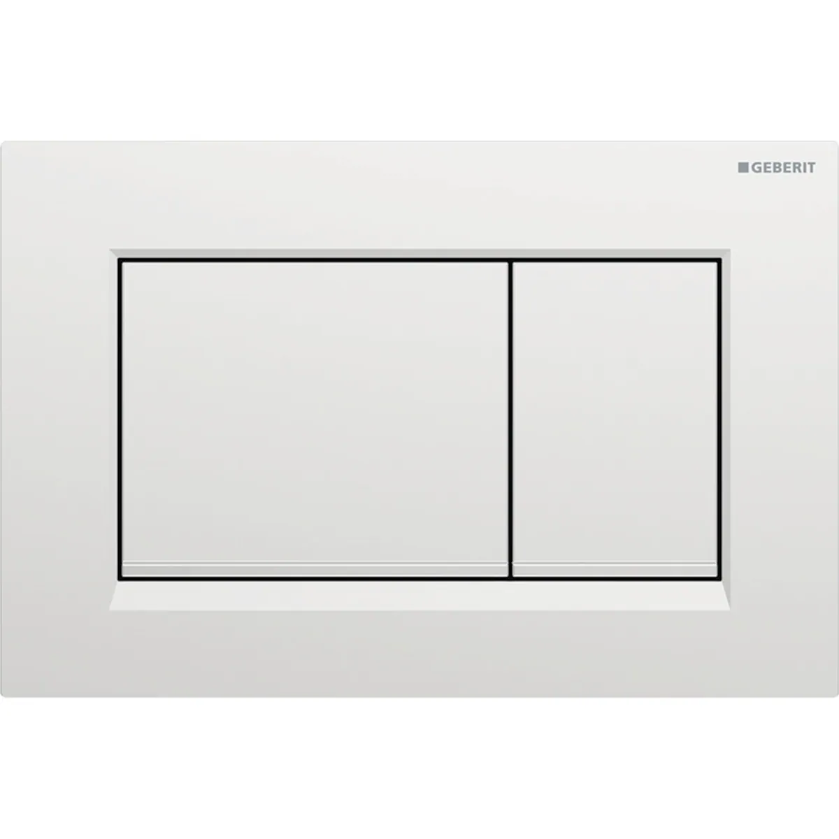 Huuhtelupainike, mekaaninen Geberit Sigma20 Square, mattakromi/kromattu