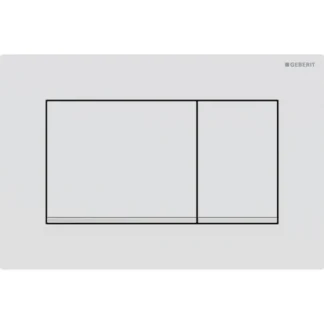 Huuhtelupainike, mekaaninen Geberit Sigma20 Square, mattavalk./kromattu