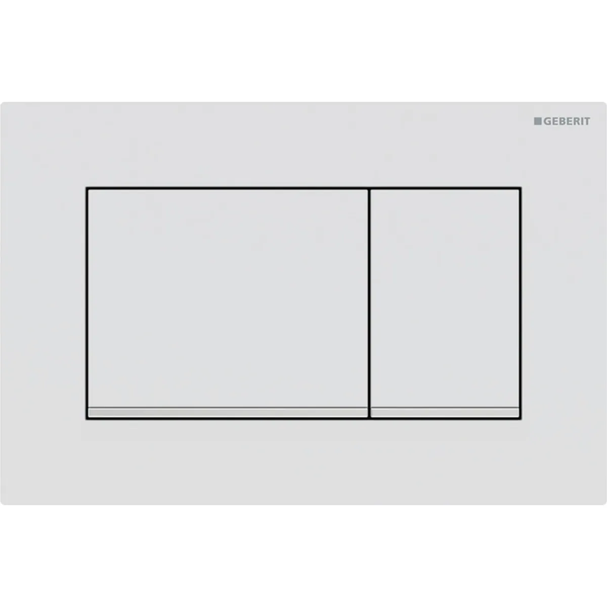 Huuhtelupainike, mekaaninen Geberit Sigma20 Square, mattavalk./kromattu