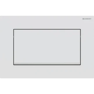 Huuhtelupainike, mekaaninen Geberit Sigma10 Square, mattavalk./kromattu