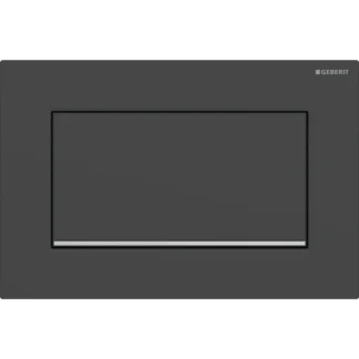 Huuhtelupainike, mekaaninen Geberit Sigma10 Square, mattamusta/kromattu
