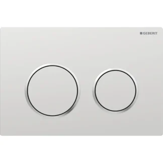 Huuhtelupainike, mekaaninen Geberit Omega20 Round, mattakromi/kromattu