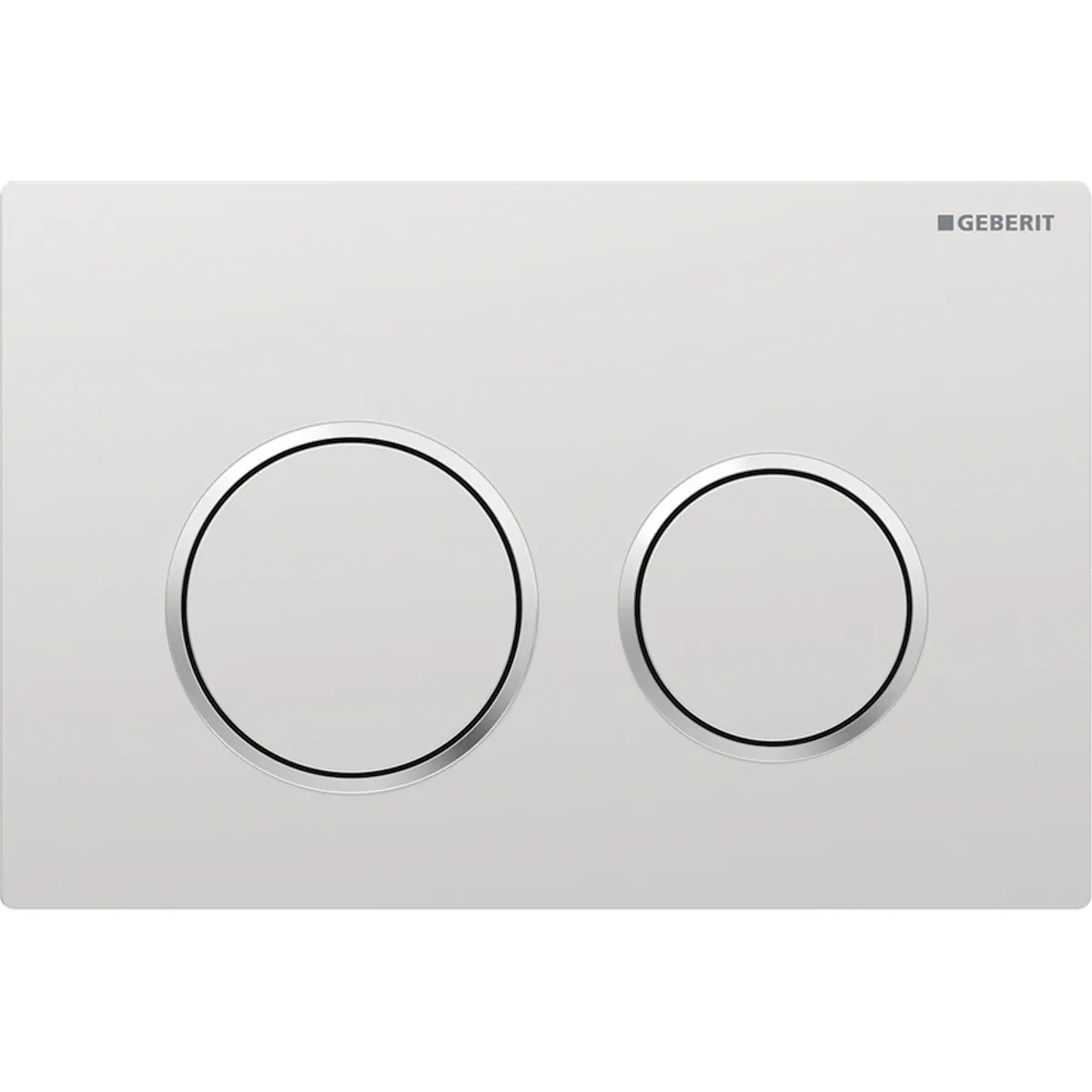 Huuhtelupainike, mekaaninen Geberit Omega20 Round, mattakromi/kromattu