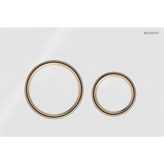 Huuhtelupainike, mekaaninen Geberit Sigma50 Round, punakulta/valkoinen