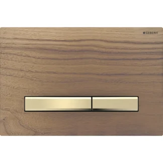 Huuhtelupainike, mekaaninen Geberit Sigma50 Square, messinki/mustajalop.