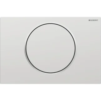Huuhtelupainike, mekaaninen Geberit Sigma10 Round, mattakromi/kromattu