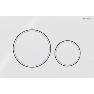 Huuhtelupainike, mekaaninen Geberit Sigma20 Round, valkoinen/mattavalk.