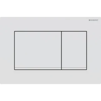 Huuhtelupainike, mekaaninen Geberit Sigma20 Square, mattavalk./valkoinen