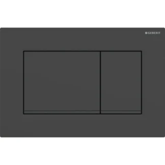 Huuhtelupainike, mekaaninen Geberit Sigma20 Square, mattamusta/musta