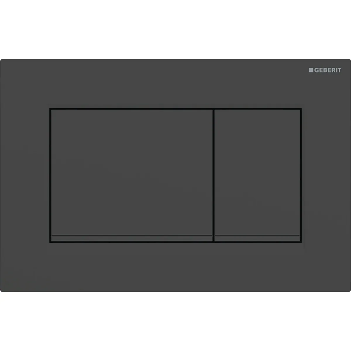 Huuhtelupainike, mekaaninen Geberit Sigma20 Square, mattamusta/musta