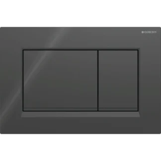 Huuhtelupainike, mekaaninen Geberit Sigma20 Square, musta/mattamusta