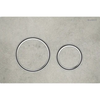 Huuhtelupainike, mekaaninen Geberit Sigma50 Round, kromattu/betoniopt.