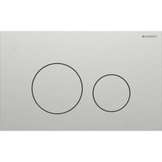 Huuhtelupainike, mekaaninen Geberit Sigma40 Round, ruostumaton teräs