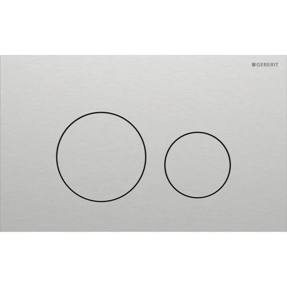 Huuhtelupainike, mekaaninen Geberit Sigma40 Round, ruostumaton teräs