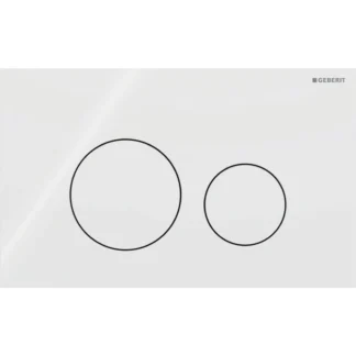 Huuhtelupainike, mekaaninen Geberit Sigma40 Round, valkoinen
