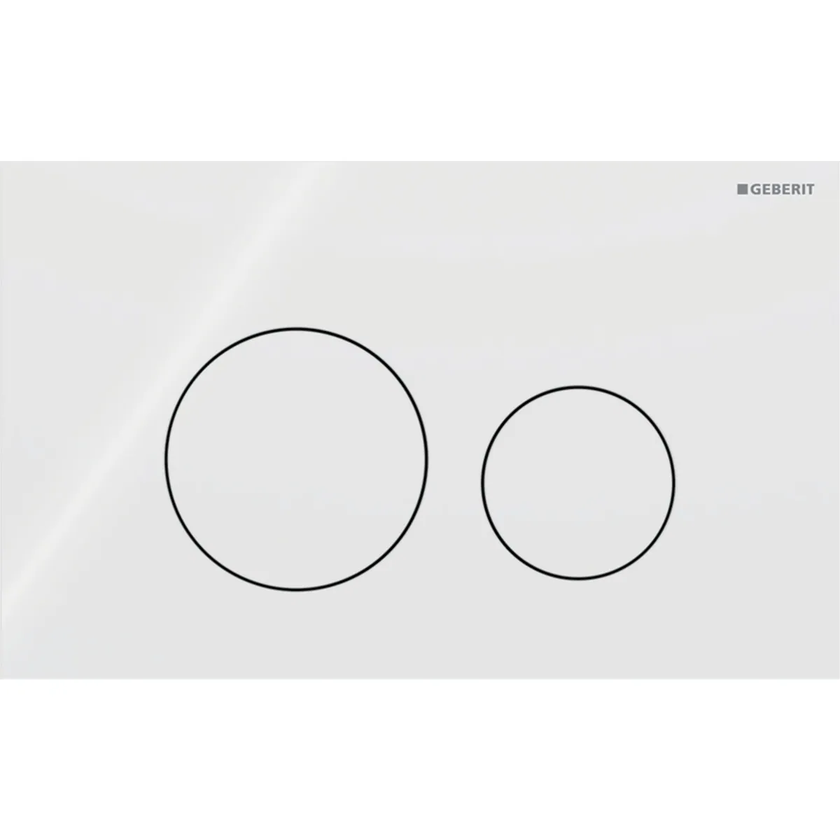 Huuhtelupainike, mekaaninen Geberit Sigma40 Round, valkoinen