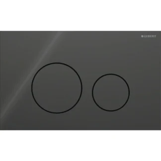 Huuhtelupainike, mekaaninen Geberit Sigma40 Round, musta