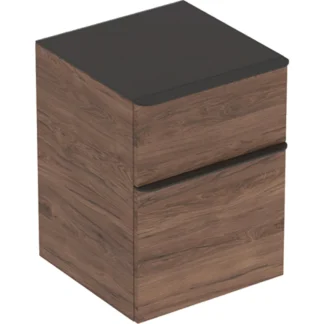 Sivukaappi Geberit Smyle Square 450x470x600mm, hikkoripuu