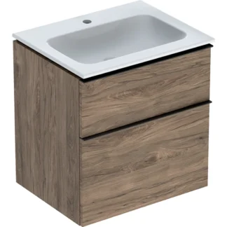 Allaskaappipaketti Geberit iCon 600x480x630mm, hikkoripuu