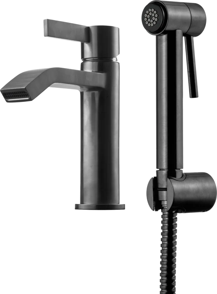 Pesuallashana TAPWELL ARM Metallisella käsisuihkulla