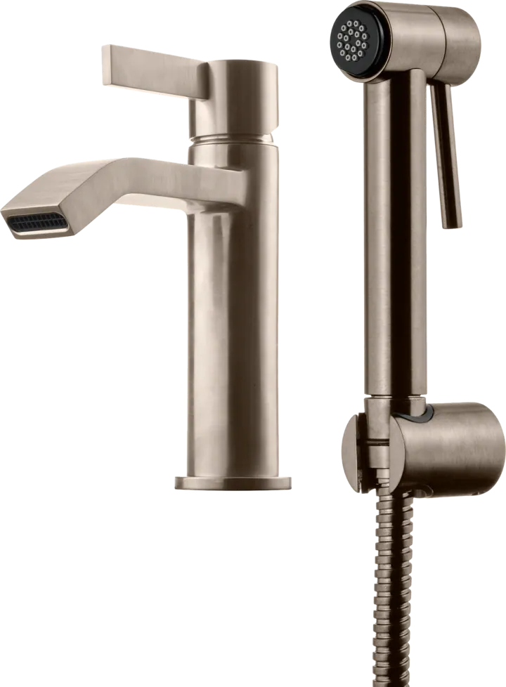 Pesuallashana TAPWELL ARM Metallisella käsisuihkulla