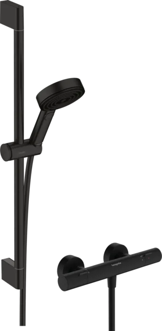 Suihkuhana setti hansgrohe Pulsify Select S Ecostat Fine suihkuterm.musta