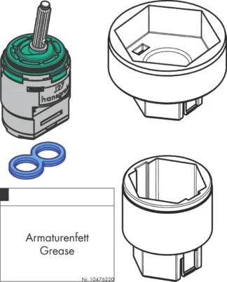 Säätöosa hansgrohe hansgrohe Joystic sääyöosa ja työkalu