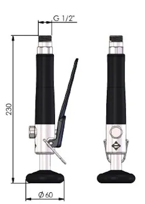 Esihuuhtelusuihkun käsikahva RIVER PUMP KÄSIKAHVA EUROCLEAN 824-331-01