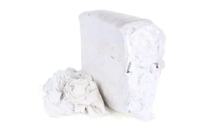 PUHDISTUSRÄTTEJÄ, VALKOISIA OHUT KANGAS 10KG