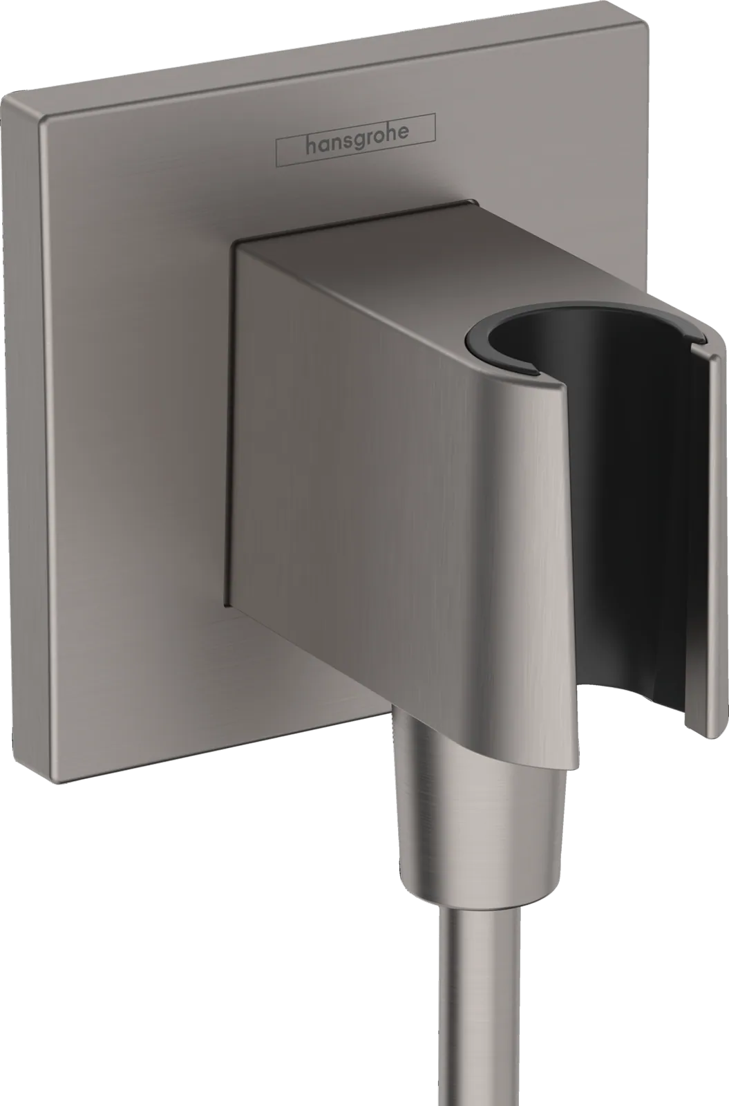Seinäliitin hansgrohe FixFit E takaiskventiili h.musta