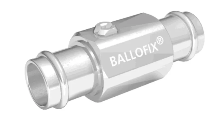 Kuulasulku puristusliitos BROEN BALLOFIX D18-D18 niklattu