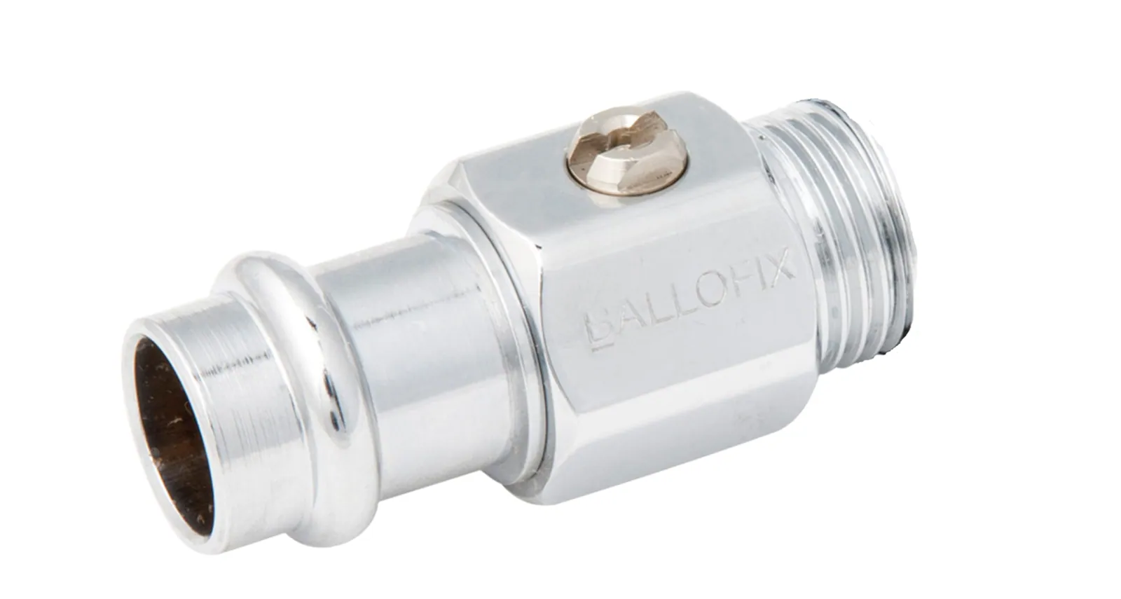 Kuulasulku puristus-/kierrelii BROEN BALLOFIX D15-R 1/2UK. niklattu