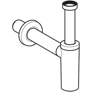 Pullovesilukko Geberit 40mm-1 1/4", mattamusta