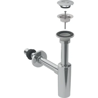 Pullovesilukko Geberit vaaka: d=32mm, G=1 1/4", krom.