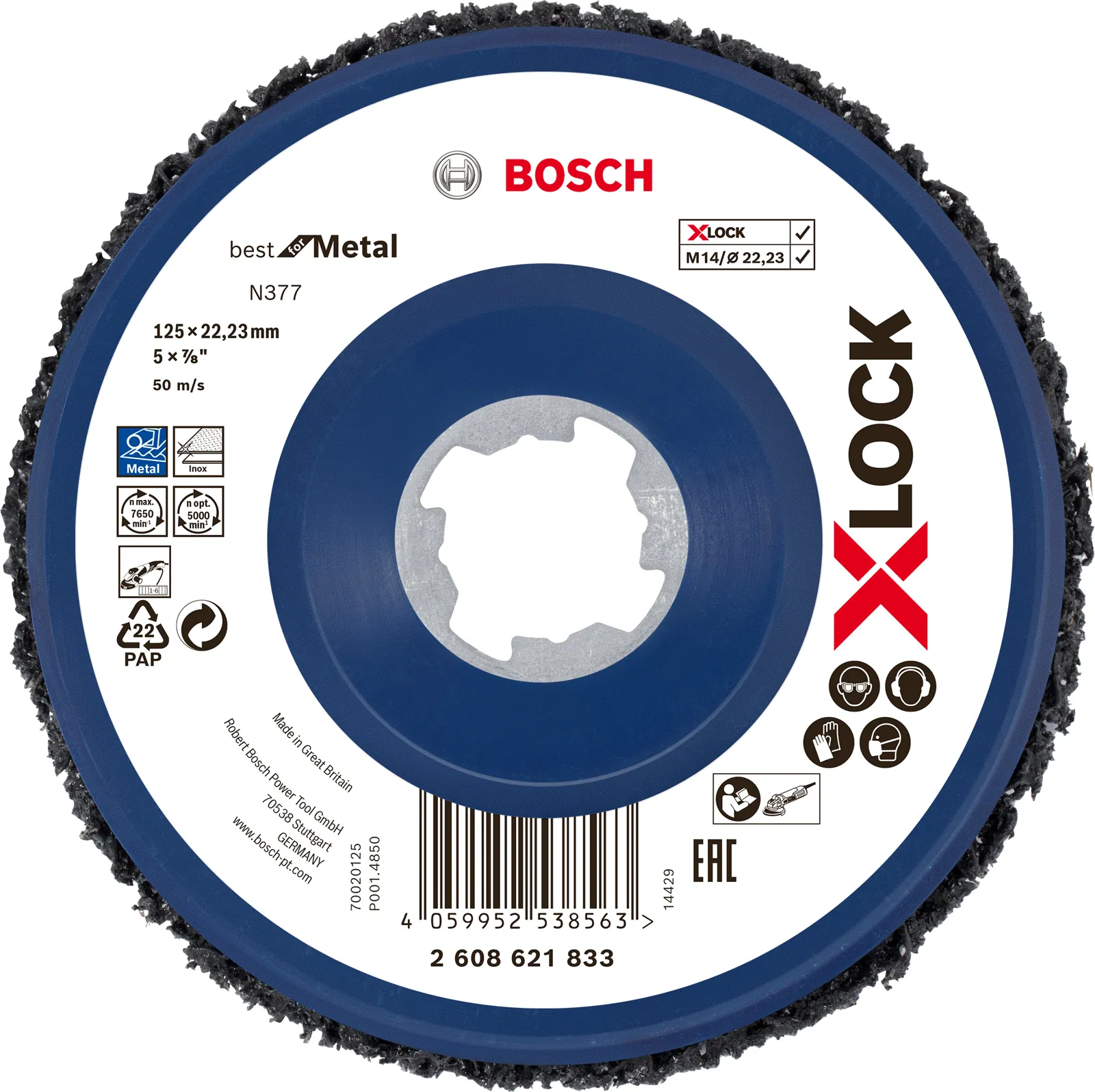 Puhdistuslaikka BOSCH X-LOCK 125 x 22 mm