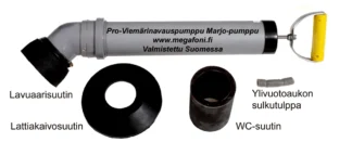 Viemärinavauspumppu PRO MARJO-PUMPPU Allas-, wc- ja lattiakaivosuut