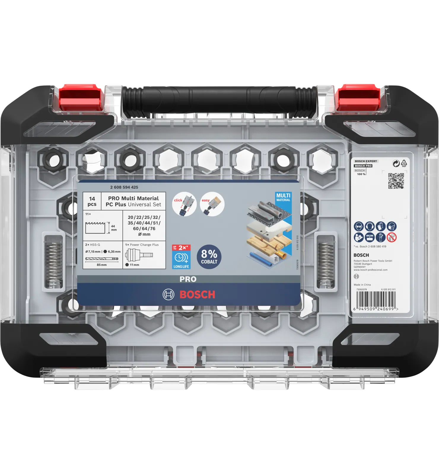 Reikäsahasarja BOSCH MULTI MATERIAL PC PLUS 14 OSAA